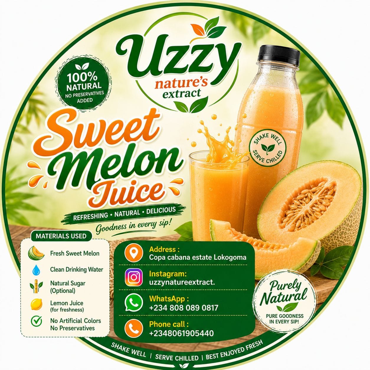 Sweet melon juice