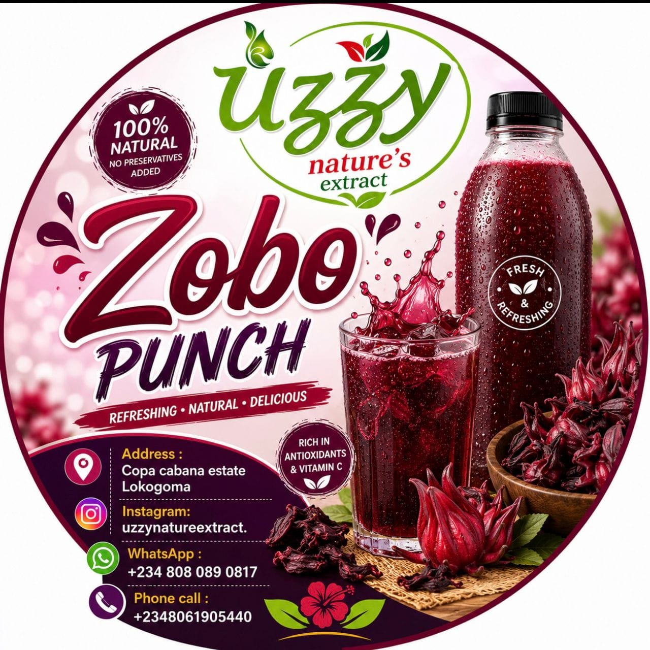 Uzzy zobo punch label
